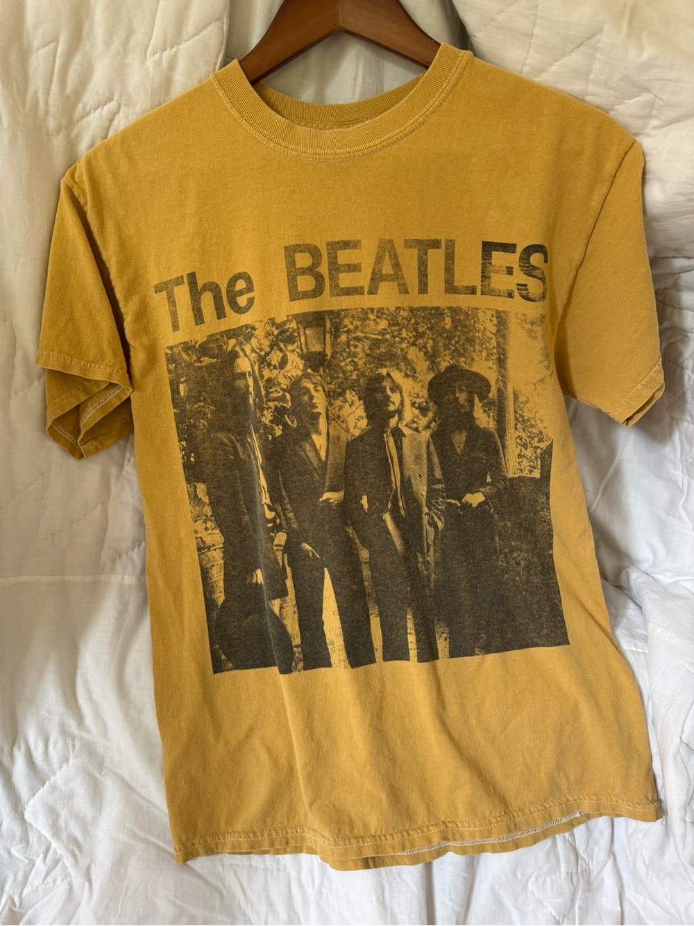The Beatles Mustard Yellow Graphic Tee